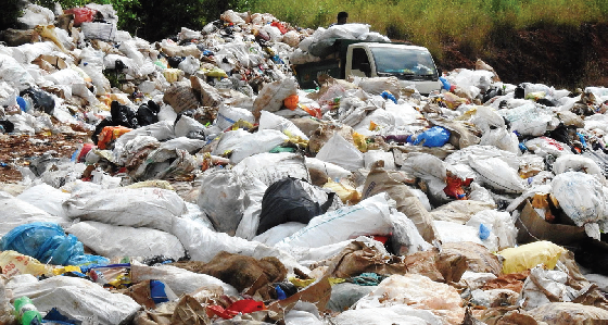 Now, dry waste stacked in polythene, jute bags finds its way in open space at Sonsodo
