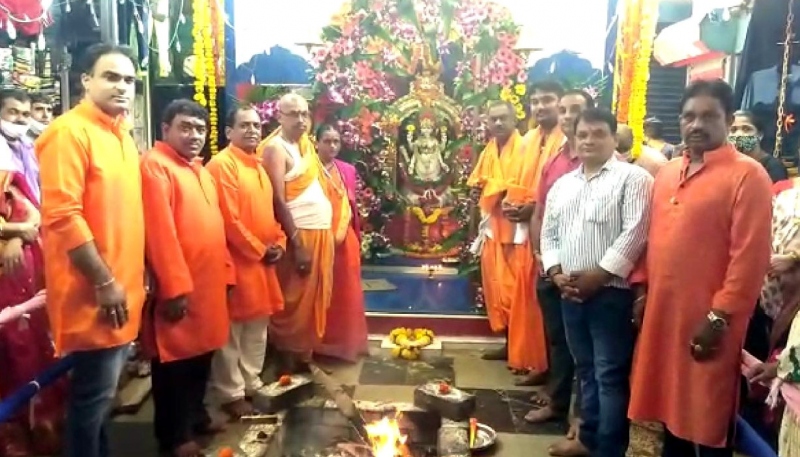 Mahalaxmi idol installed at   new temple in Vasco market