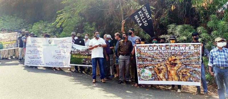 Anti-coal protests outside the Assembly Complex