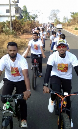 Good response to cycle rally in Pernem