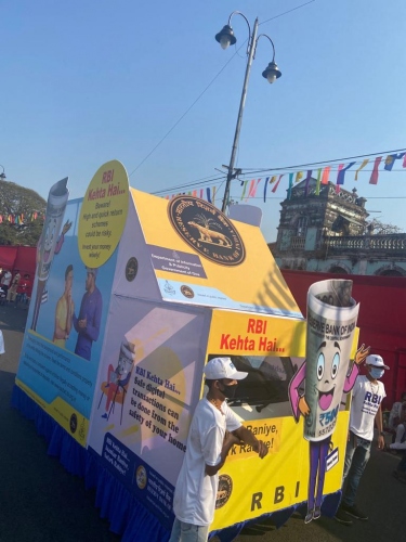 Float creating cyber fraud awareness attracts crowd