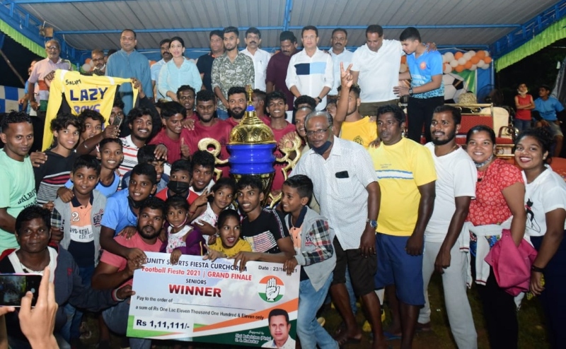 Lazy Boys win Curchorem football tourney