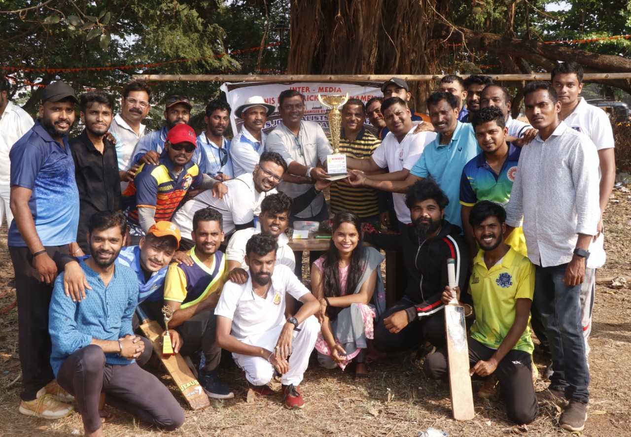 Goan Varta Live wins Inter-Media tennis ball cricket tournament