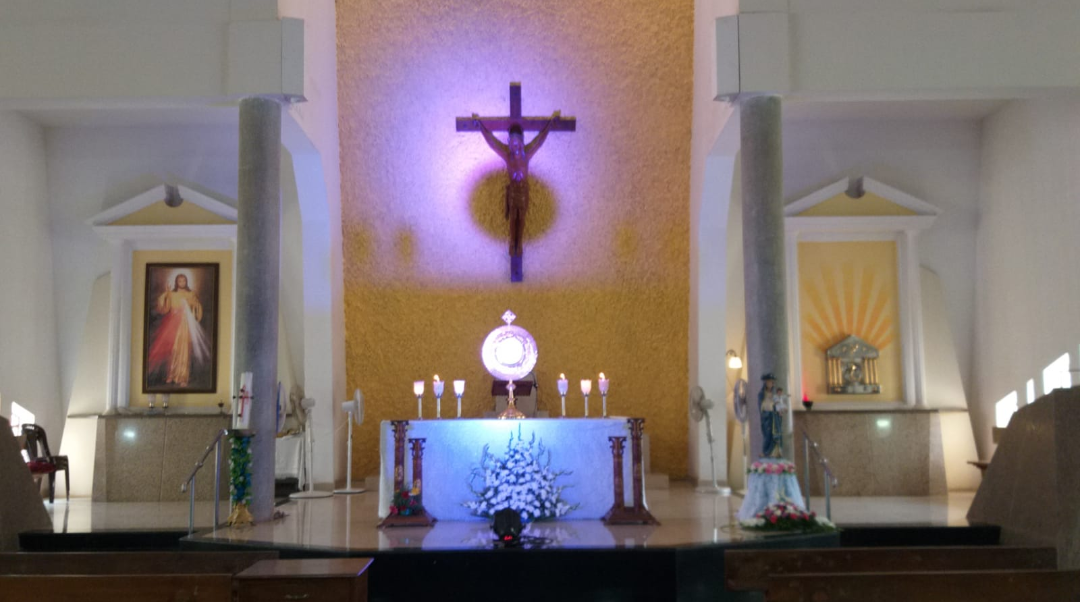 ﻿Pentecost night vigil at Carmelite Monastery