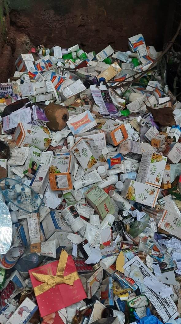 Bio-medical waste continues to find its way at Comba