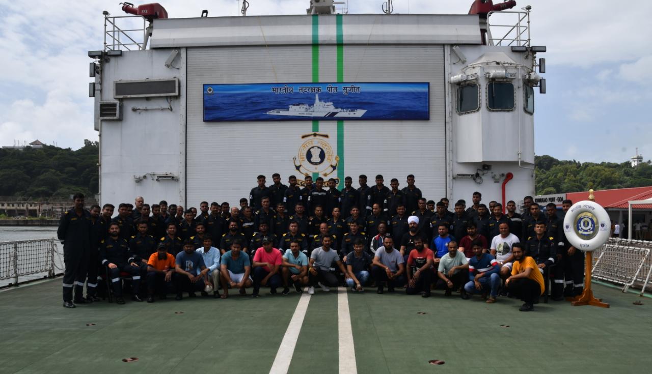 Coast Guard hands over rescued   MT Parth crew to coastal police