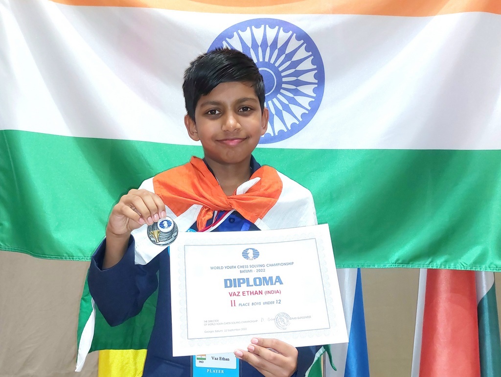 ﻿Ethan wins silver at World Youth Chess Solving Championship