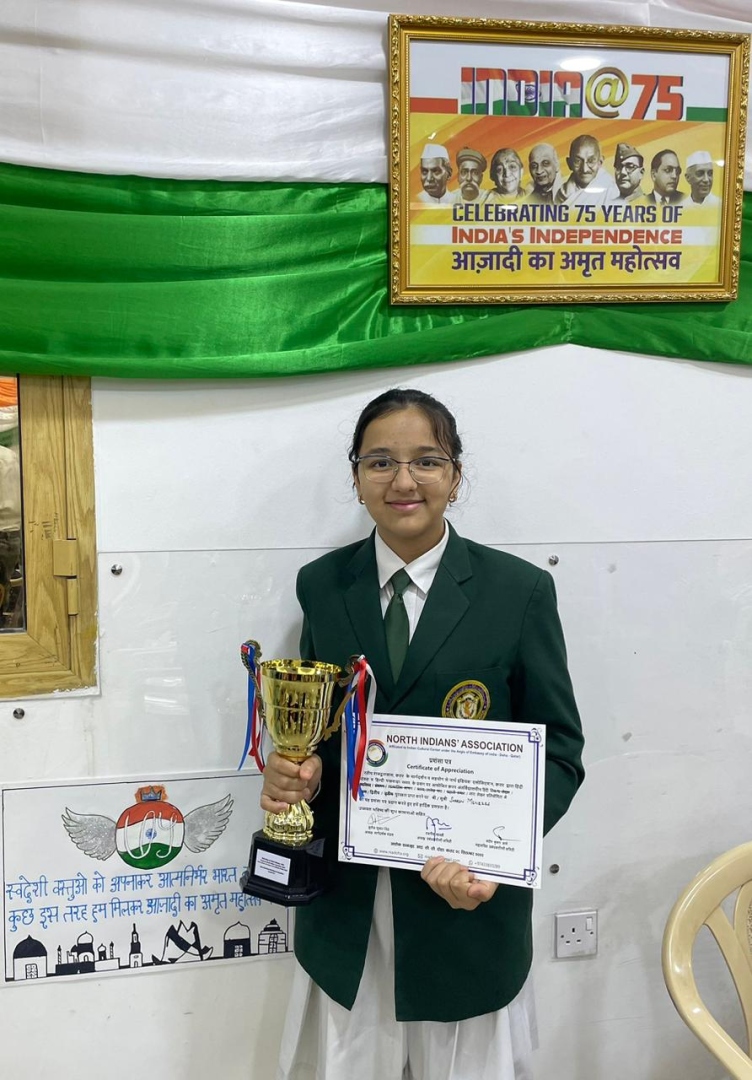 ﻿Goan girl comes 2nd in Hindi slogan writing event in Qatar