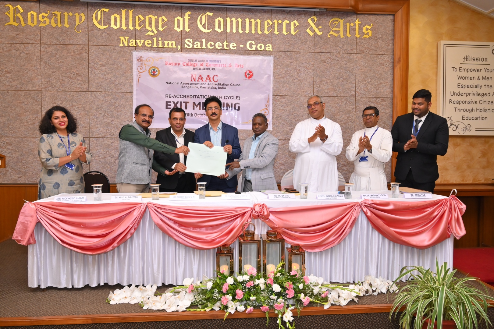 ﻿NAAC re-accreditation at Navelim college