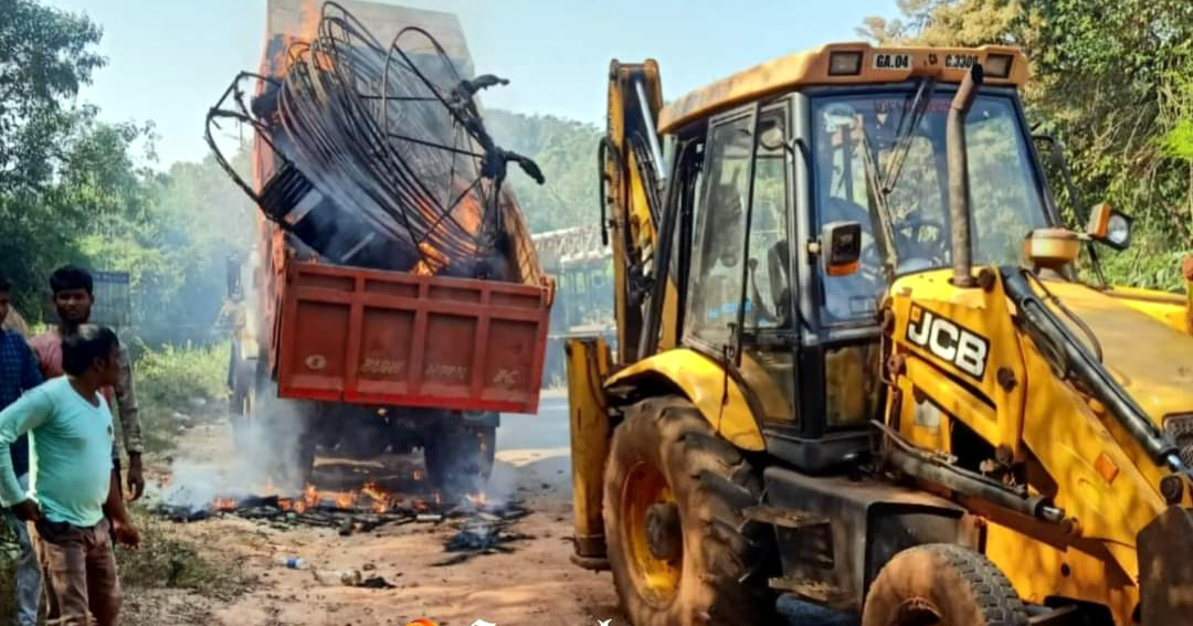 The Goan EveryDay Power cable transported on truck catches fire