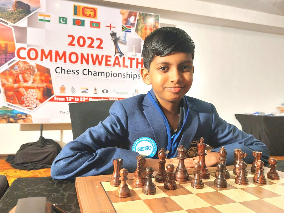 Ethan Vaz คว้าเหรียญทองให้กับอินเดียที่ Commonwealth Chess C'ship