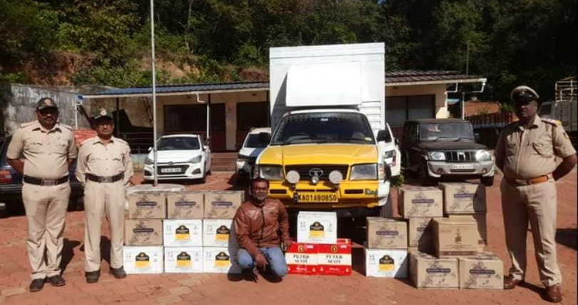 Karwar excise seizes 260 ltrs of Goa liquor