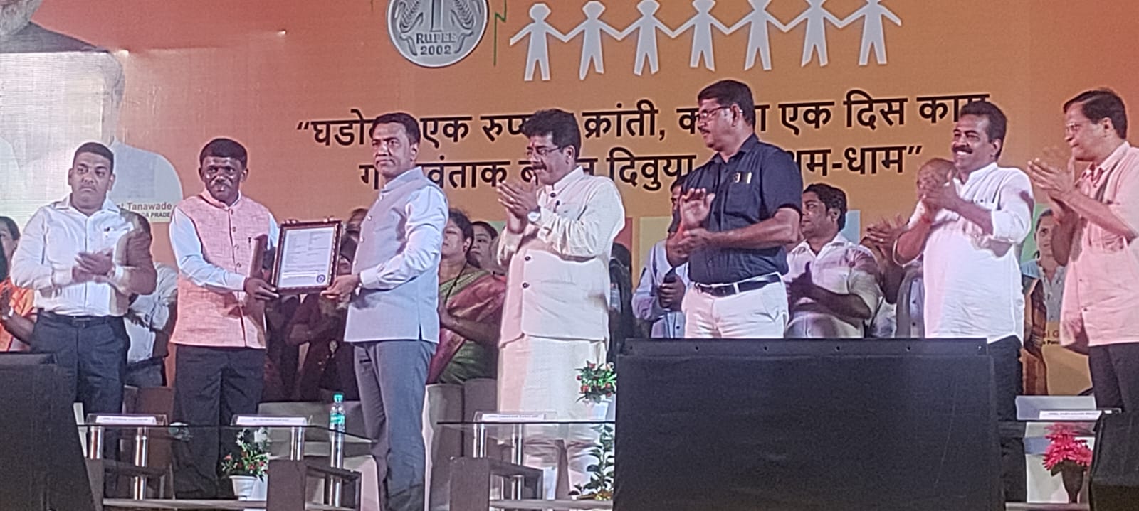 CM lays stone for 3 of 14   houses to be built for   needy in Canacona