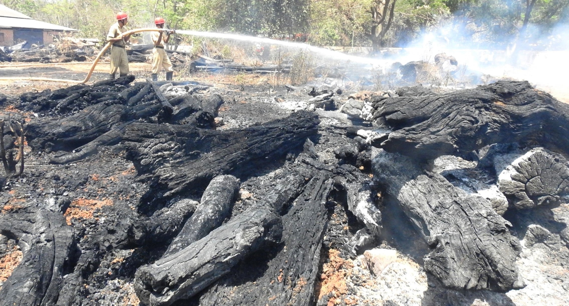 Wooden logs at Nessai saw mill reduced to ashes in major blaze