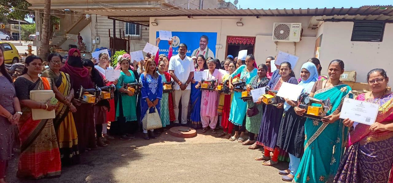 Women gifted sewing machines