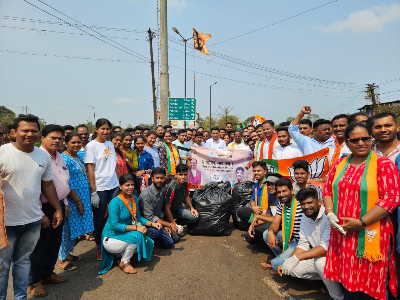 BJYM Sanquelim holds cleanliness drive