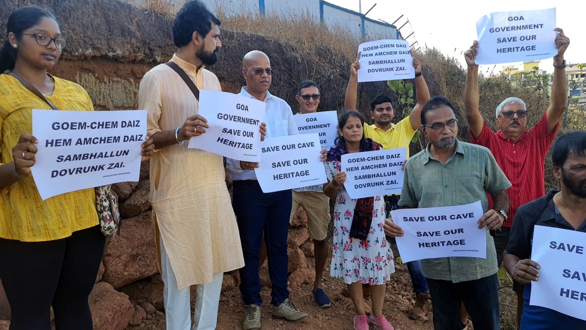 Sealing of pre-historic cave sparks protest in Dabolim