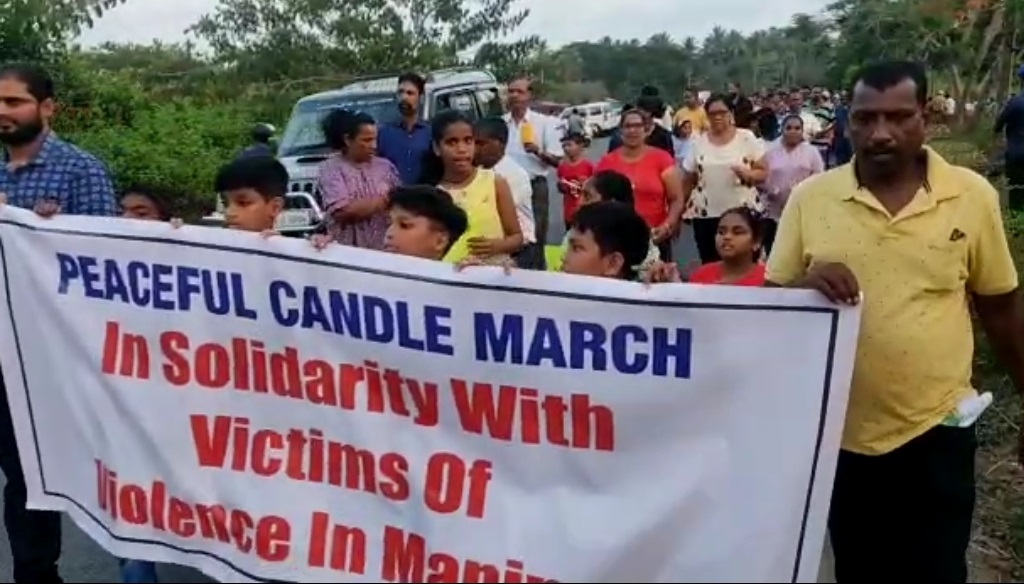 Chinchinim locals march in solidarity with victims of Manipur violence