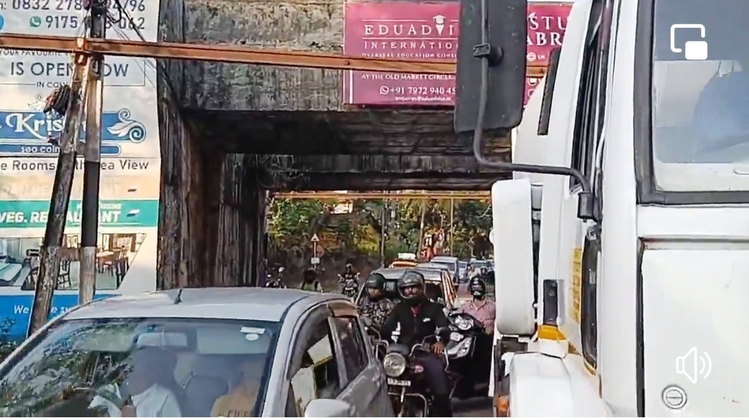 Cement mixer crashes into   underpass height barrier