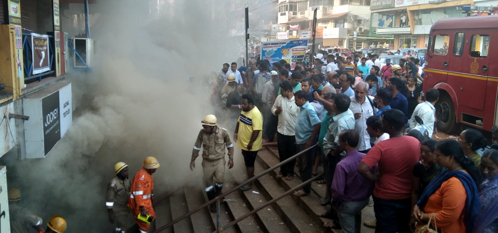 Cloth shop gutted in major fire at Ponda